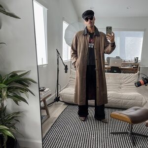 Super Rare True Vintage Studio 7036 Leather Duster Western Coat Trench Jacket